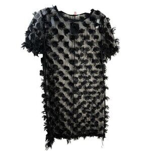 Swap & Strut Black Sheer Lace Top‎ Small NWT